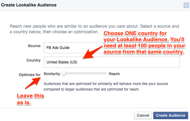 Create Lookalike Audience - Facebook Ads