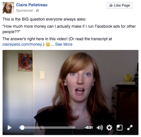 Video facebook ads